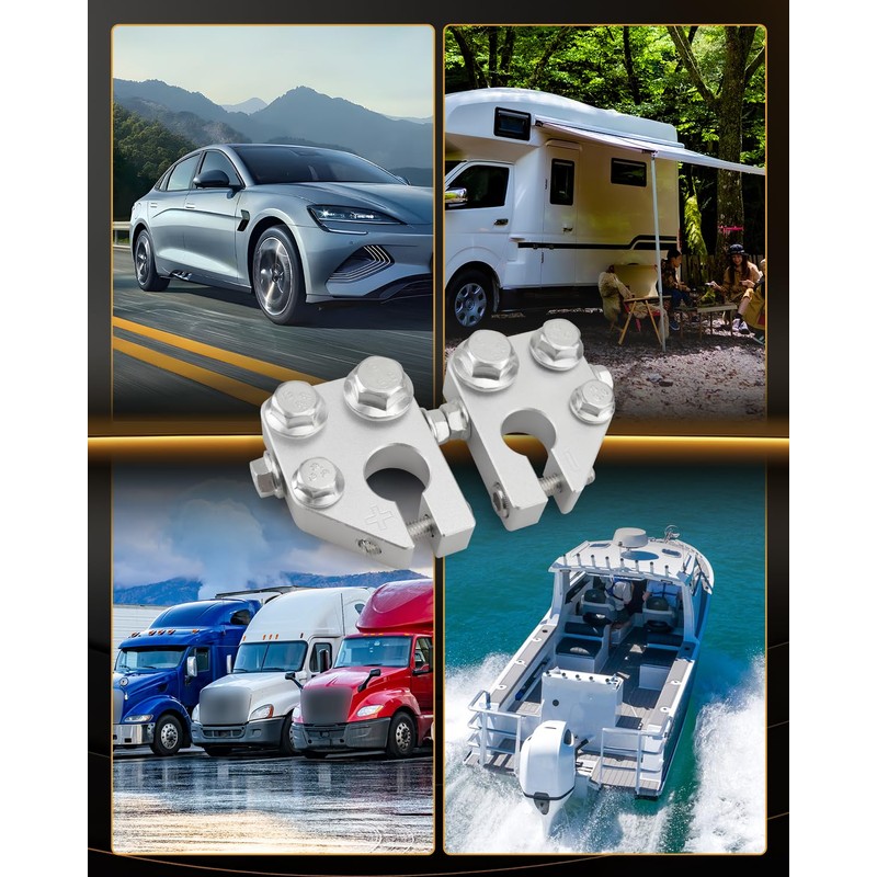 74098 Battery Terminal Connectors, Multi Power Block Applicable to SAE/DIN/EN