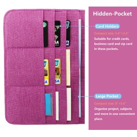 Funda Folio compatible con Rocketbook Everlast Fusion, organizador de cuaderno de tamaño A5, bucle para bolígrafo/portatarjetas de visita, 9.6 x 7.4 pulgadas (tamaño ejecutivo)