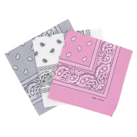 Cotton Paisley Bandana Scarf Headband 3 Pack