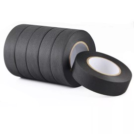 Lichamp 6-Pack Cloth Electrical Tape Automotive, 3/4 in x 66ft x 5.9 Black