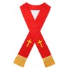 BLESSUME Church Clergy Pastor Cross Embroidered Stole (Red 5)