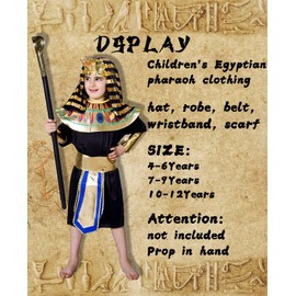 DSplay Kid's Egyptian Pharaoh Costume (7-9Y)