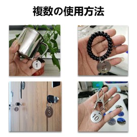 Door Number Tag, Cloak Bill with Keychain, Business Management Digital Label, Cloakroom, Locker, Deposit Number, etc. (1-20)
