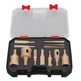 12Pcs Diamond Hole Saw Kit Carbon Steel 6 to 35mm Hole Opener Saw Kit for Glass Ceramic Stone