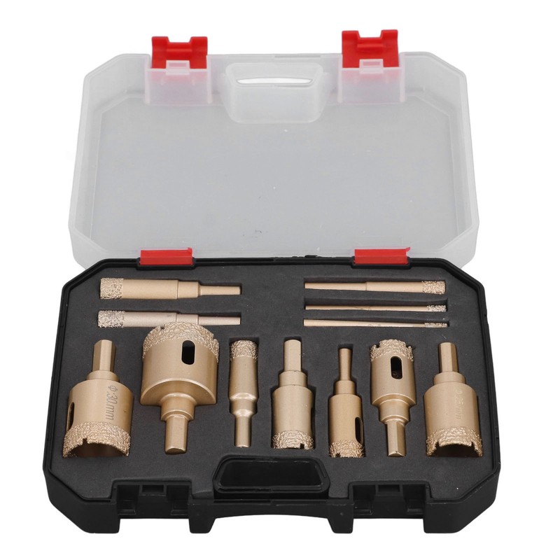 12Pcs Diamond Hole Saw Kit Carbon Steel 6 to 35mm