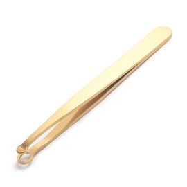 Motanar Nose Hair Tweezers Nose Hair Trimming Tweezers Stainless Steel Round Head Tweezers Eyebrow Clippers Trimmer Water Resistant for Men Women Sideburns, Brow, Body, Noses (Gold)