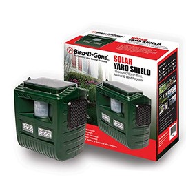 Bird B Gone Solar Yard Shield Animal & Pest Repeller - Solar Powered Ultrasonic Bird & Animal Repeller - Motion Activated - Outdoor Sonic Bird & Pest Repellent with 3 Modes for Garden Protection
