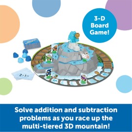 Learning Resources Summit Sums Addition & Subtraction Game, Ages 5+, Maths Board Game for Kids, Educational Game, 3D Mountain Adventure for 2–4 Players, Gifts for Kids