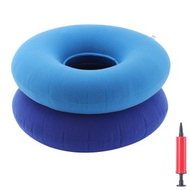 ANABIUP 2 Pack Inflatable Donut Pillow Cushion Inflatable Ring Cushion Seat 15 Inch Round Inflatable Cushion Portable Donut Cushion Pillow for Home Office Chair Wheelchair Car, 2 Colors