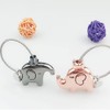 YO-yiHHG 2PCS Lovely Elephant Keychain, Kissing Elephant Cute Keychain Magnetic