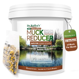 Dr.Raifya’s Muck Reducer Pellets 6 LB - Natural Pond Sludge Solution, Experience The Pure Water & Fresh Odor, Easy to Use, Beneficial Bacteria Safe for Fish, Lake & Outdoor Ponds, 6-Month Supply