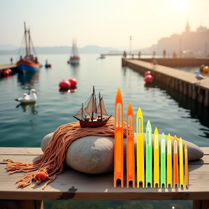 8Pcs Fishing Netting Needle, Repair Net Line Shuttles Rustproof Tools,