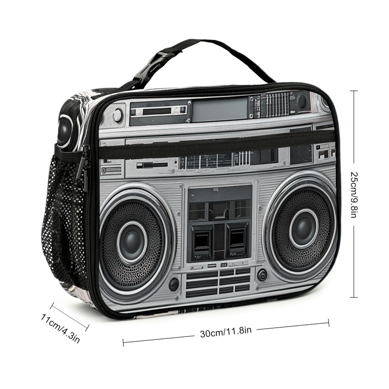 Droerfes Audio Insulated Lunch Box Reusable Lunch Bag Women Men