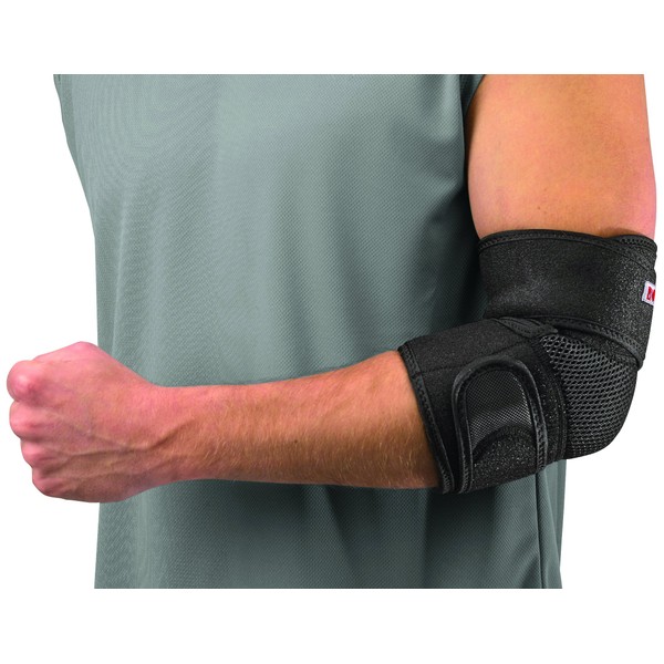 Mueller Adjustable Elbow Support, Black, One Size Fits Most (Packaging May Vary) | Adjustable Elbow Brace