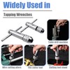 Mesee 2 Pieces T-Handle Ratchet Tap Wrench Set, Adjustable Ratcheting