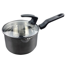 Milk Pot Thicken Stainless Steel Small Pot Nonstick Saucepan Portable Space Saving Cooking Pot for Porridge Noodles 16cm / 6.3in