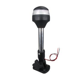 Pactrade Marine Boat Pontoon LED Anchor All Round Fold Down Light S.S. Pole 10-30v 9-1/2''H 2NM
