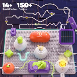 Science Kits for Kids - STEM Kits for Kids, Electronics Exploration Kit, Over 150 Projects, 14 Circuit Parts, STEM Educational Toy Gifts for Kids Boys Girls Ages 3 4 5 6 7 8 9 10 11 12