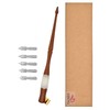 XIAOYU Oblique Wooden Pen Set, Calligraphy Set for Beginners, 5