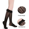Benefeet Sox Womens Girls Black Lace Knee High Socks Novelty