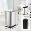 ELPHECO 3.5 Gallon Bathroom Trash Can with Soft Close Lid,