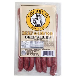 Gold Rush Beef Sticks 7oz. Package (Beef & Cheese)