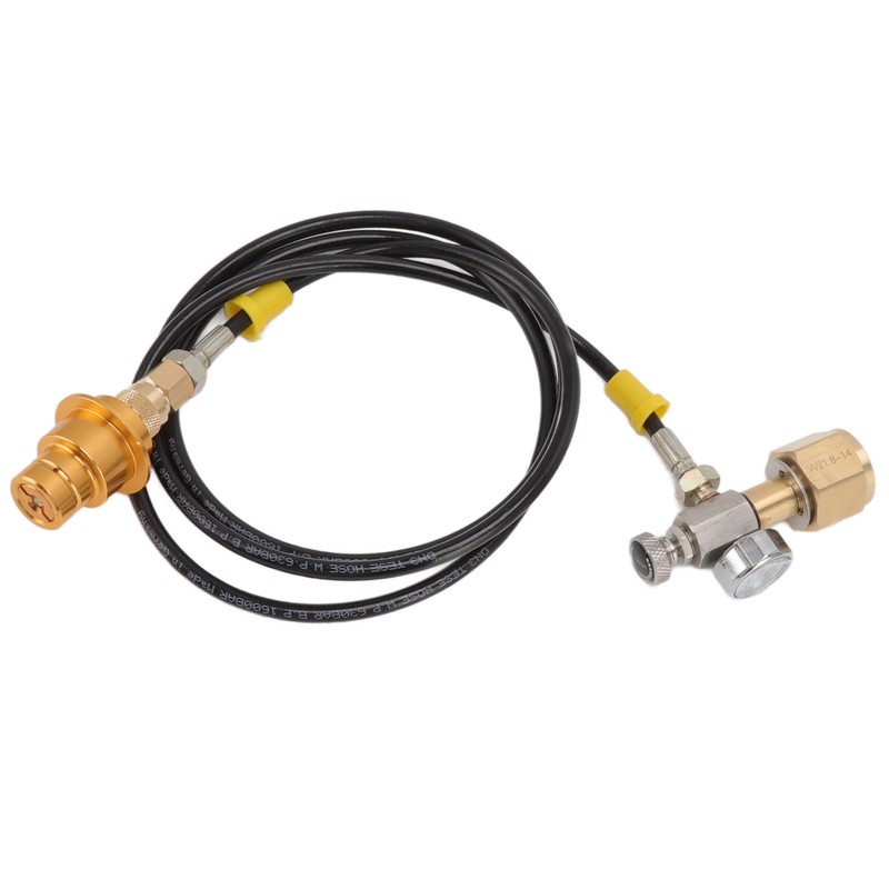 Soda Maker Adapter Hose Kit 1.5m Black Hose with Gold