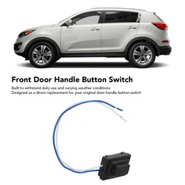Acouto Interruptor de Botón de Manija de Puerta Exterior Goma de Alta Dureza Interruptor de Botón de Manija de Puerta Delantera Estándar OEM Larga Vida útil para Sportage 2016 a 2021