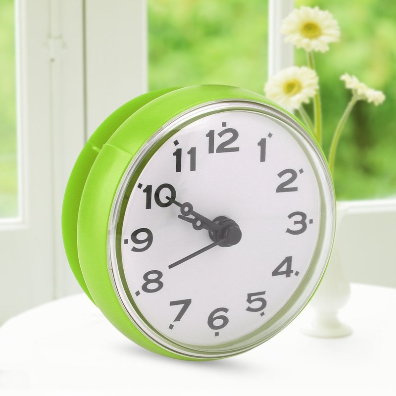 Waterproof Clock Wall Clock Strong Suction Cup Mini Size Waterproof