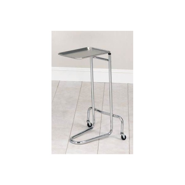 MediChoice Mayo Instrument Stand w/Adjustable Tray, Medical, Dental, Salon, Tattoo, Mobile Service Cart, Height from 34-54 Inch, 1314MAYO1201 (1 Each)