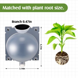 Threehoney 30 Pcs Air Layering Propagation Kit with Zip Ties Reusable Half Black Half Transparent Grafting Ball Air Layering Pods Propagation Box Plant Rooting Grafting Box for Plants, Medium