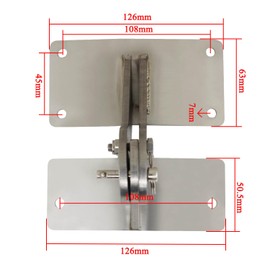 Hinge for Grill Lid Stainless Steel Heavy Duty Smoking Barrel Barbecue Barrel Outdoor Charcoal Grill Lid Hinge Smoker Oven Kettle Grill Hinge for Kettle Grill Lid (304 Stainless Steel)