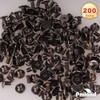 PMLAND 200 Sets/Pairs 9.5mm Black Cone Spikes Screwback Studs DIY