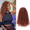 Yanky Twist Crochet Hair (8+10+12 inch)*3,Total 9 packs,Ginger Red,Pre-Looped Yankee