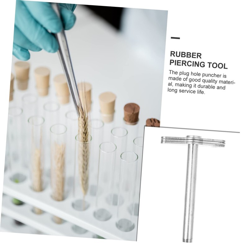 CIYODO 4Pcs Laboratory Hole Puncher Set Manual Rubber Stopper Piercing