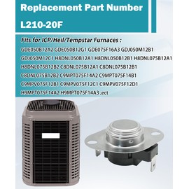 L210-20F Furance Limit Switch Compatible with ICP Heil Tempstar Carrier -Replace for 313408, 34335001, HQ34335001TD, 338085-758, 34335-001