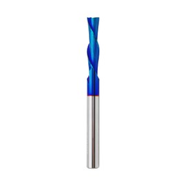 Down Cut Spiral Router Bit 1/4 inch Cutting Diameter and 1/4 inch Shank Solid Carbide CNC End Mill for Wood Carving Engraving Grinding Grooving,1PCS