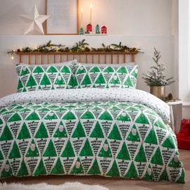 furn. Hide and Seek Santa Toddler Duvet Cover Set, Cotton, Polyester, Green