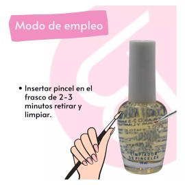 Bisutex Limpiador De Pinceles Mano Alzada Decoracion Uñas Nails