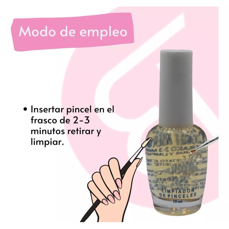 Bisutex Limpiador De Pinceles Mano Alzada Decoracion Uñas Nails
