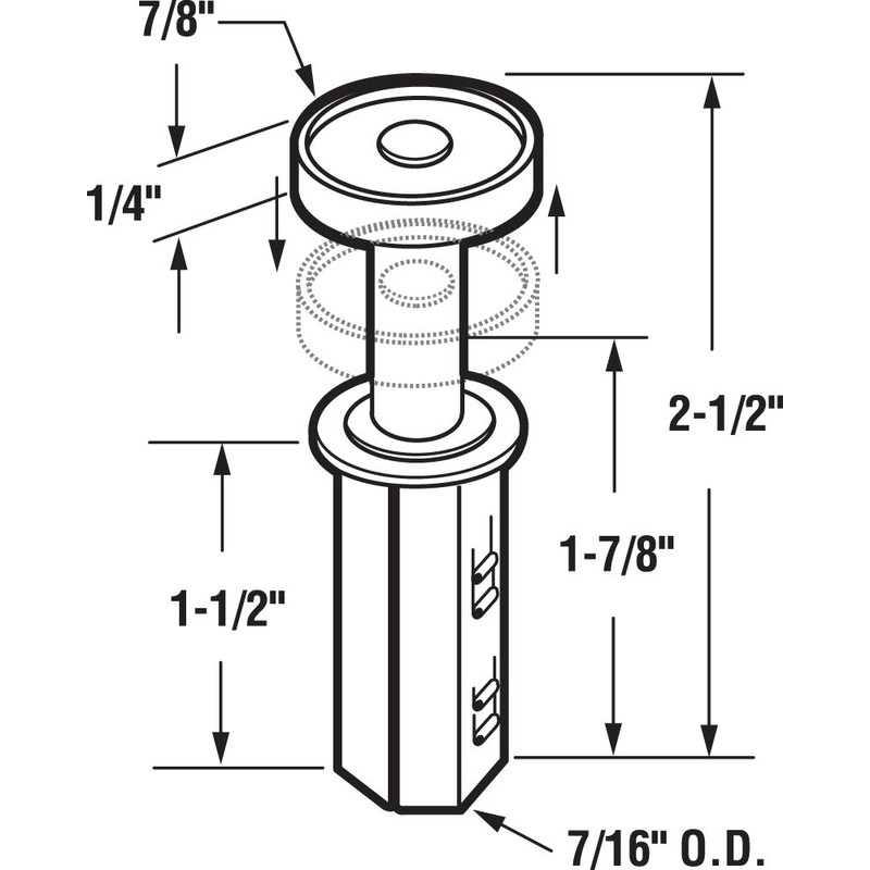 Prime-Line N 6544 Spring-Loaded Bi-Fold Door Top Guide Wheel (2