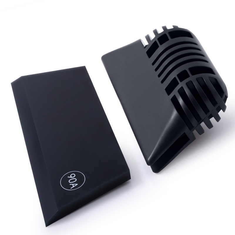 FOSHIO Black Small Squeegee, Non-Slip Handle Rubber PPF Squeegee for