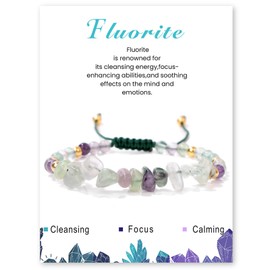 GUSXPPD Genuine Natural Stone Bracelet for Women, 4 mm Bead Bracelet, Adjustable Gemstone Bracelet, Yoga Bracelet for Women, Girls, Gift for Birthday, Mother's Day, Christmas, Stone, No Gemstone