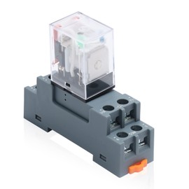 APIELE 220V AC 8 Pin 10A Coil Electromagnetic Power Relay 2PDT 2NO+2NC MY2NJ HH52P with Indicator Light with Socket (220VAC)