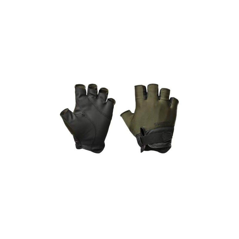 Shimano 01 Basic Gloves 5-Piece Cut GL-009Y Khaki XL