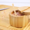 HTB Bamboo Salt Cellar with Mini Spoon, Kitchen Salt Box