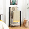 HOOBRO Freestanding Towel Rack, 2 Tier Blanket Ladder Holder for
