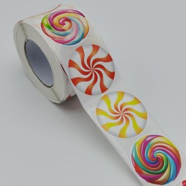500 Pcs Cute Candyland Candy Land Roll Stickers,Sweet Candyland Birthday Party Favors Supplies Decorations Goodie Bag Stuffers Prize Labels
