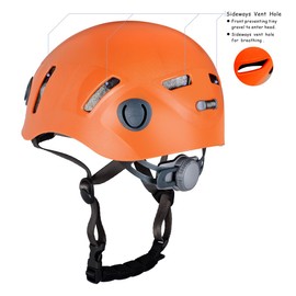 Tontron Adult Hiking Climbing Caving Helmet (Orange, Large)