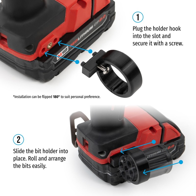 Atlas M18 Hex Bit Holder for Milwaukee Impacts Drivers -